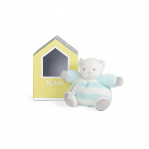 Peluche Patapouf Ourson Aqua et Crème 18 cm