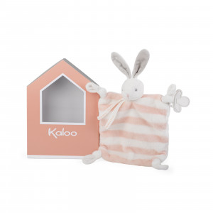 Doudou Lapinou Pêche et Crème 20 cm