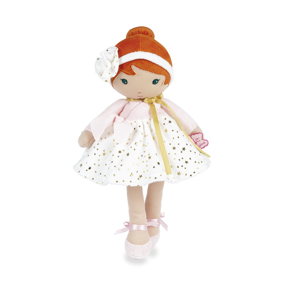 Hochet bébé - Hochet en bois, peluche lapin rose Kaloo