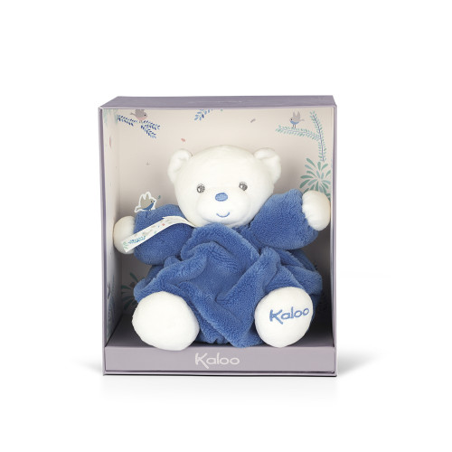 KalOO Bear Patapouf Blue Feather 25 cm - SOS Doudou