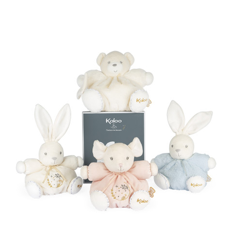 Kaloo Petite Etoile Doudou patapouf ours turquoise blanc 25 cm