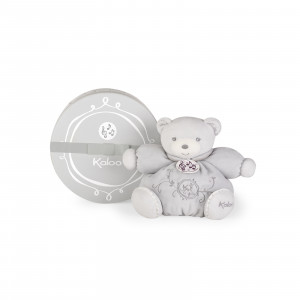 Peluche Patapouf Ourson Musical Gris 18 cm