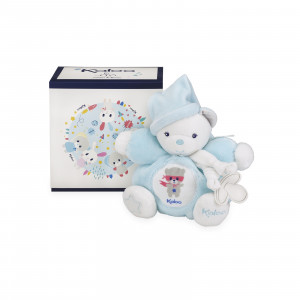 Peluche Patapouf Ourson Bleu Aqua 18 cm