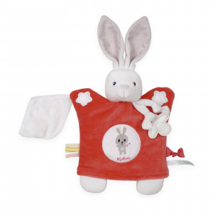 Doudou Marionnette Lapinou Rouge 20 cm