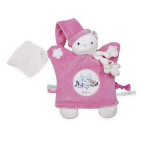 Doudou Marionnette Ourson Rose 20 cm