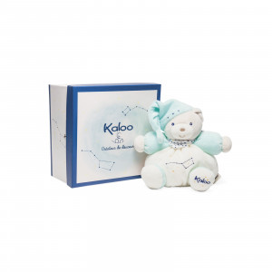 Peluche Patapouf Phosphorescente Ourson Turquoise 18 cm