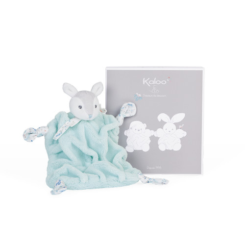 Doudou lapin vert plume Kaloo