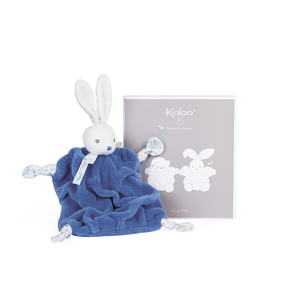 Kaloo - Doudou lapin ptit mec blue denim Doudouplanet, Livraison Gratuite  24/48h