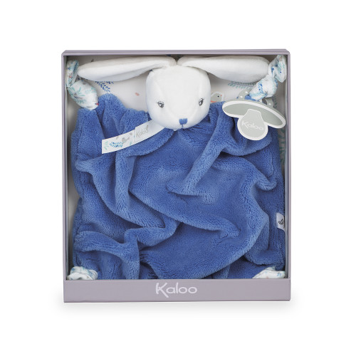 Doudou para bebe de algodón orgánico conejo azul + 0 meses - Kaloo