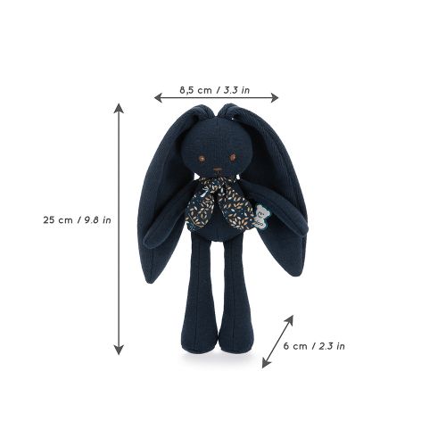 Pantin lapin Bleu nuit - 25 cm