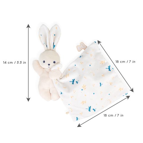 Doudou rabbit Carré douceur White delicate