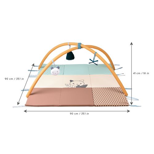 Grow-with-me sensory mat for baby