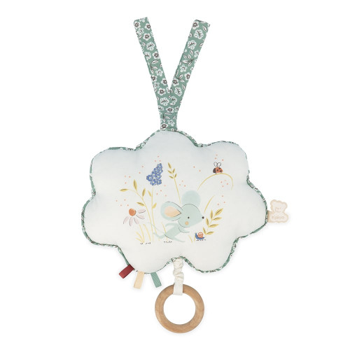 Mobile musical LOVELY NATURE avec jouets en coton bio* - vert