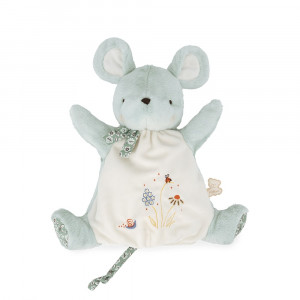 Doudou marionnette souris "Une souris verte", comptine bébé, doudou souris KALOO