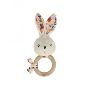 Hochet lapin Coquelicot - Hochet bois bébé KALOO