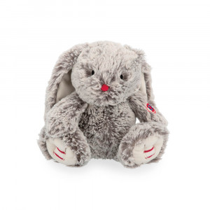 Peluche lapin Gris prestige Léo - 24 cm - Lapin en peluche bébé KALOO