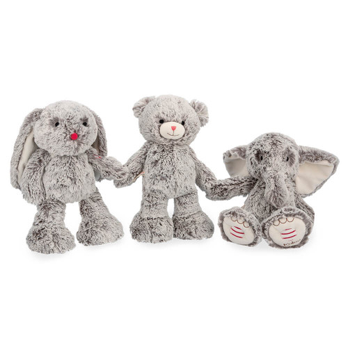 Peluche musicale ours Gris prestige Maé