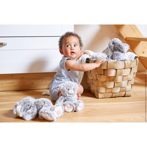 Peluche éléphant Gris prestige Noa - 24 cm - éléphant en peluche bébé KALOO