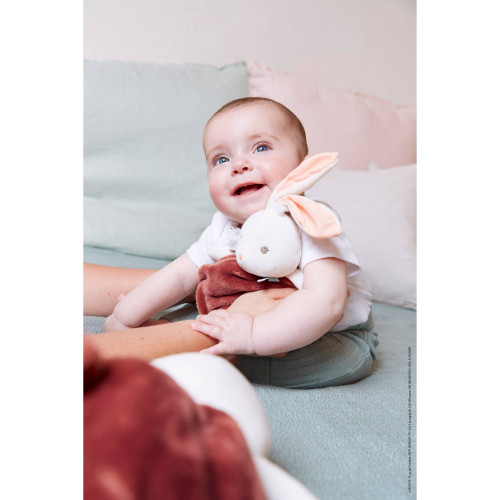 Peluche lapin Bulle d'Amour Cannelle - 23 cm - Lapin en peluche marron bébé KALOO