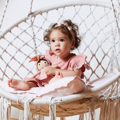 Ma première poupée en tissu Amandine - 25 cm - Poupée en tissu bébé rose KALOO