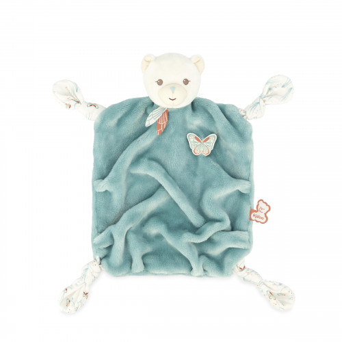 Doudou ours pour bébé - Doudou ourson, doudou plat, doudou vert