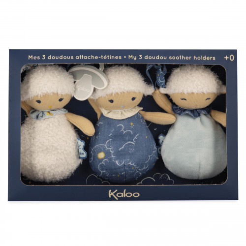 Doudous attache tetines Moutons Set de 3