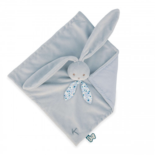 Doudou lapin Bleu - Lapinoo 30 cm, doudou bleu pour bébé dès la naissance Lapinoo par KALOO