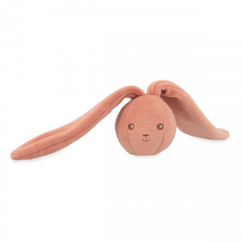 Hochet bébé - Hochet bois, peluche lapin bleue Kaloo