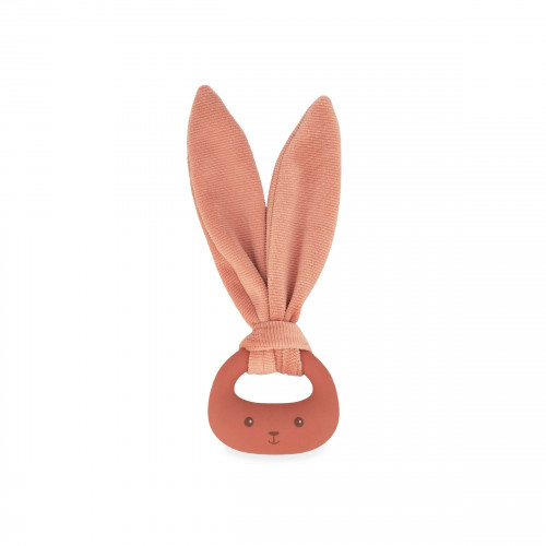 Anneau de dentition bébé en silicone, couleur Terracotta - Lapin KALOO