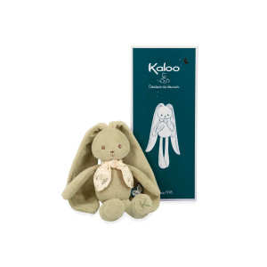 Pantin lapin Vert - 25 cm, peluche lapin pour bébé dès la naissance - Lapinoo KALOO