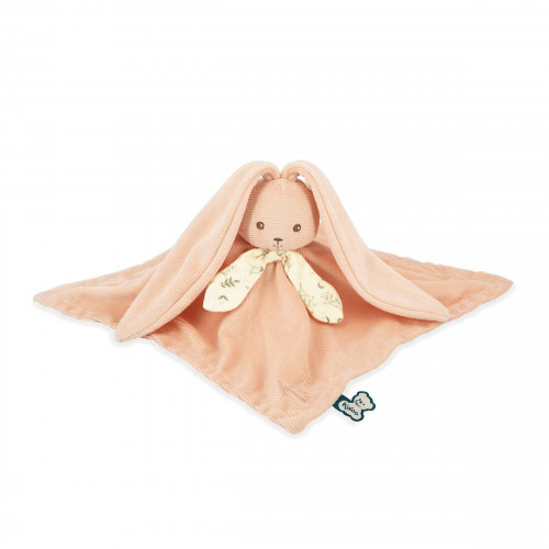 Doudou lapin Pêche - Lapinoo 30 cm, doudou lapin rose pour bébé dès la naissance KALOO