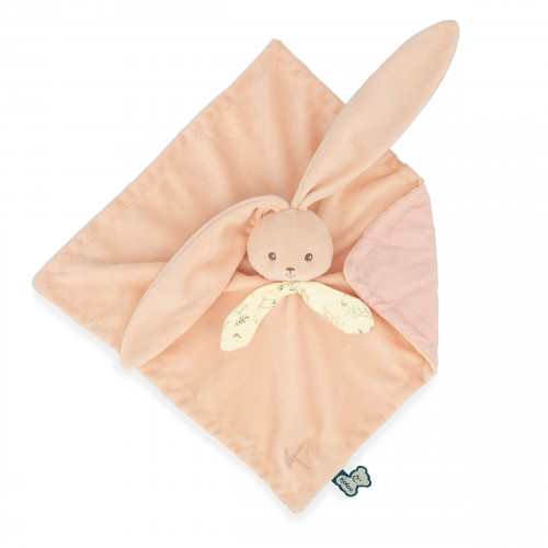 Doudou lapin Pêche - Lapinoo 30 cm, doudou lapin rose pour bébé dès la naissance KALOO