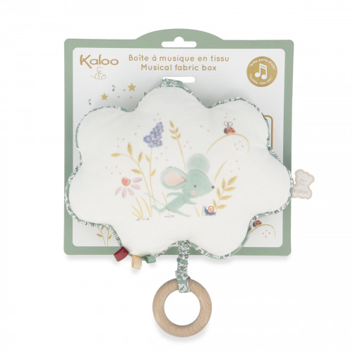 Coussin musical "Une souris verte" - Boite à musique bébé comptine KALOO