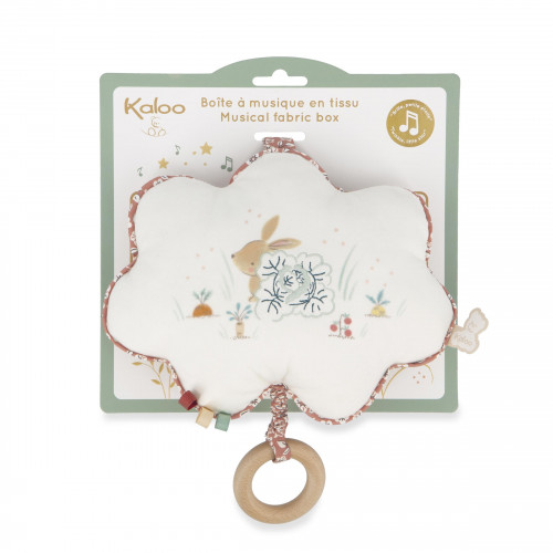 Coussin musical "Mon petit lapin" - Boite à musique bébé comptine KALOO