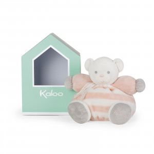 Peluche Patapouf Ourson Pêche et Crème 25 cm