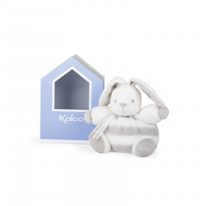 Peluche Patapouf Lapinou Gris et Crème 18 cm