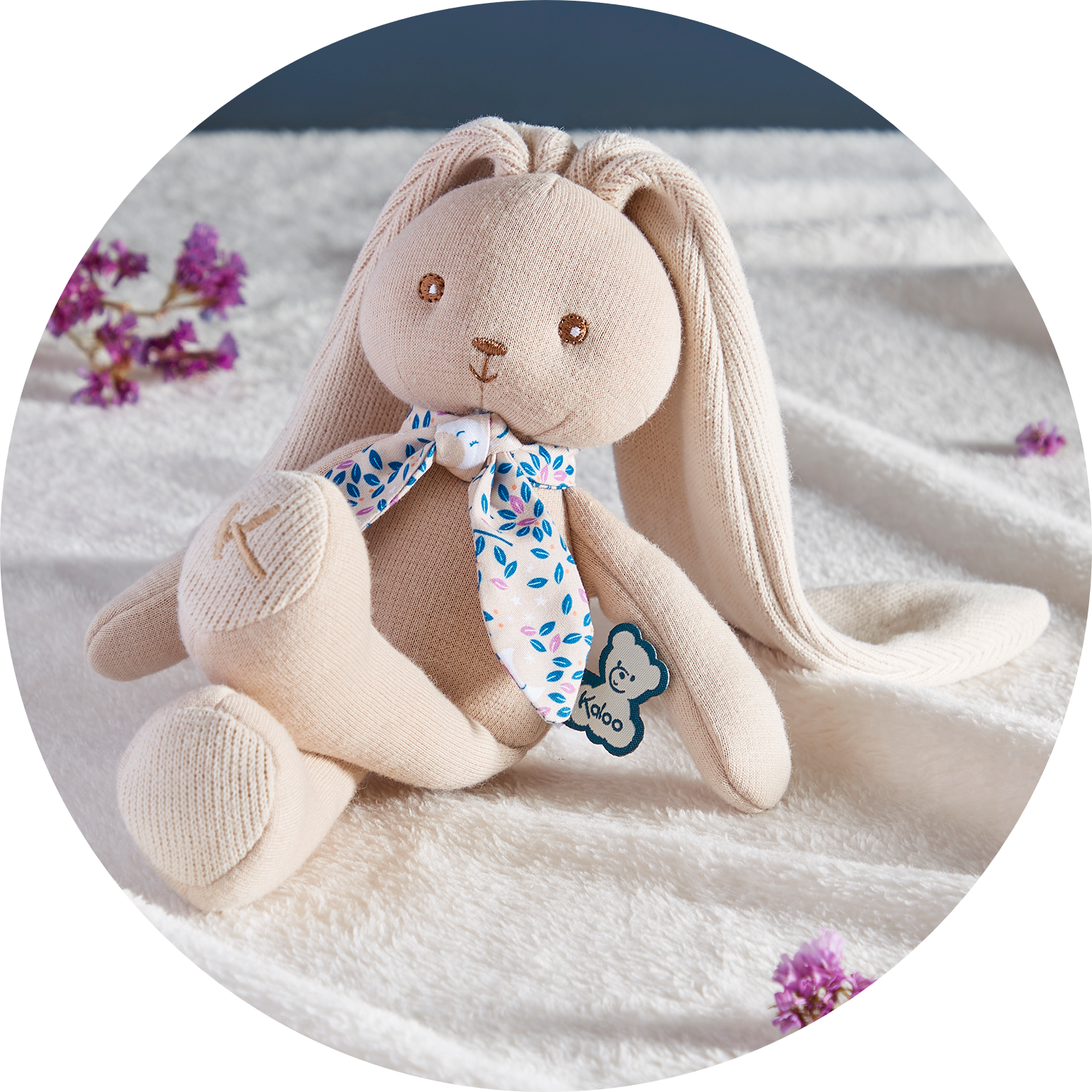 Doudou Lapinoo Pantin Bleu 25 cm - Kaloo